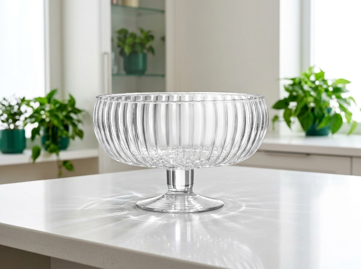 Miss Well Fluted Footed Compote Bowl