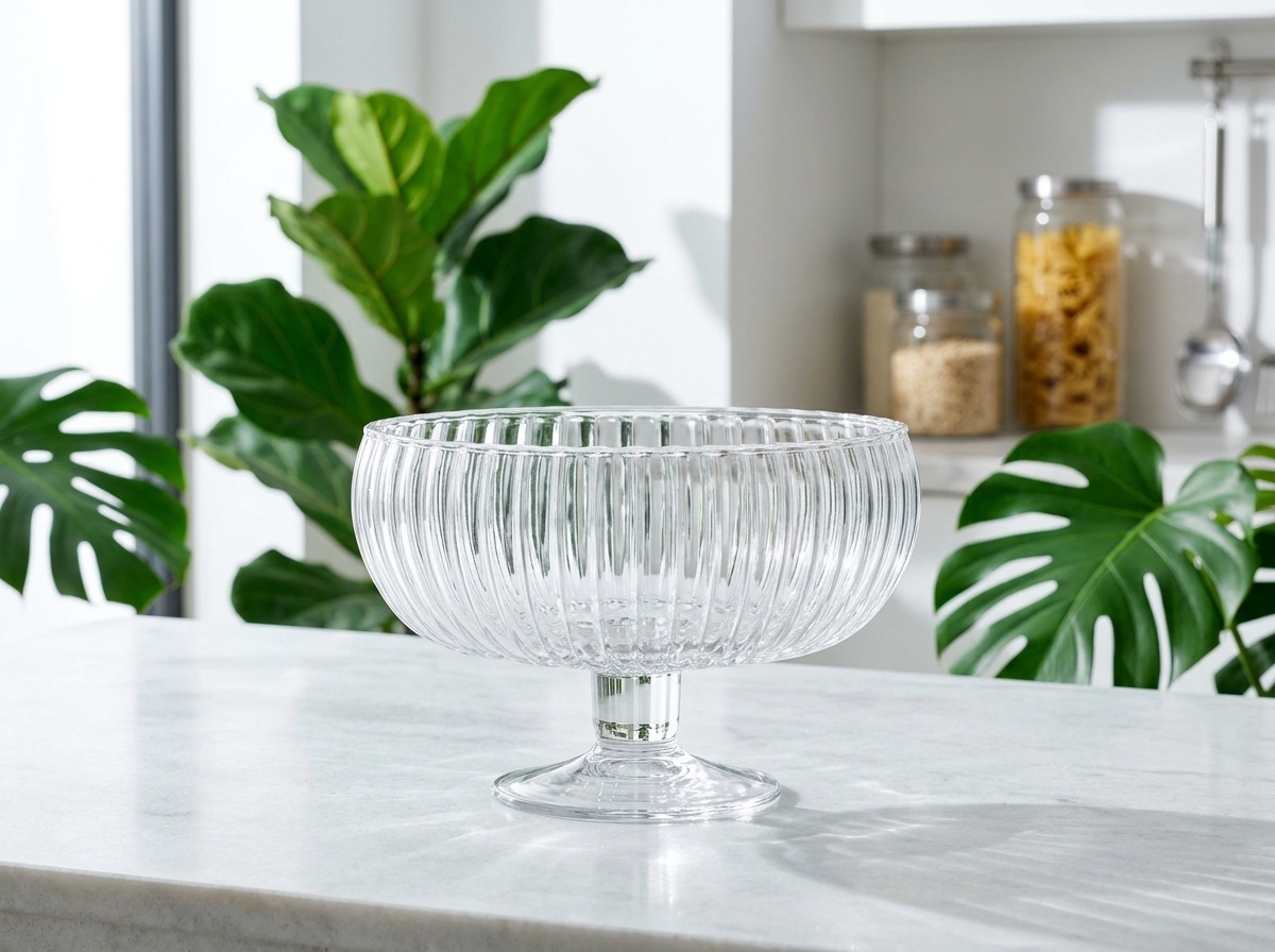 Miss Well Footed Ribbed Presentation Platter