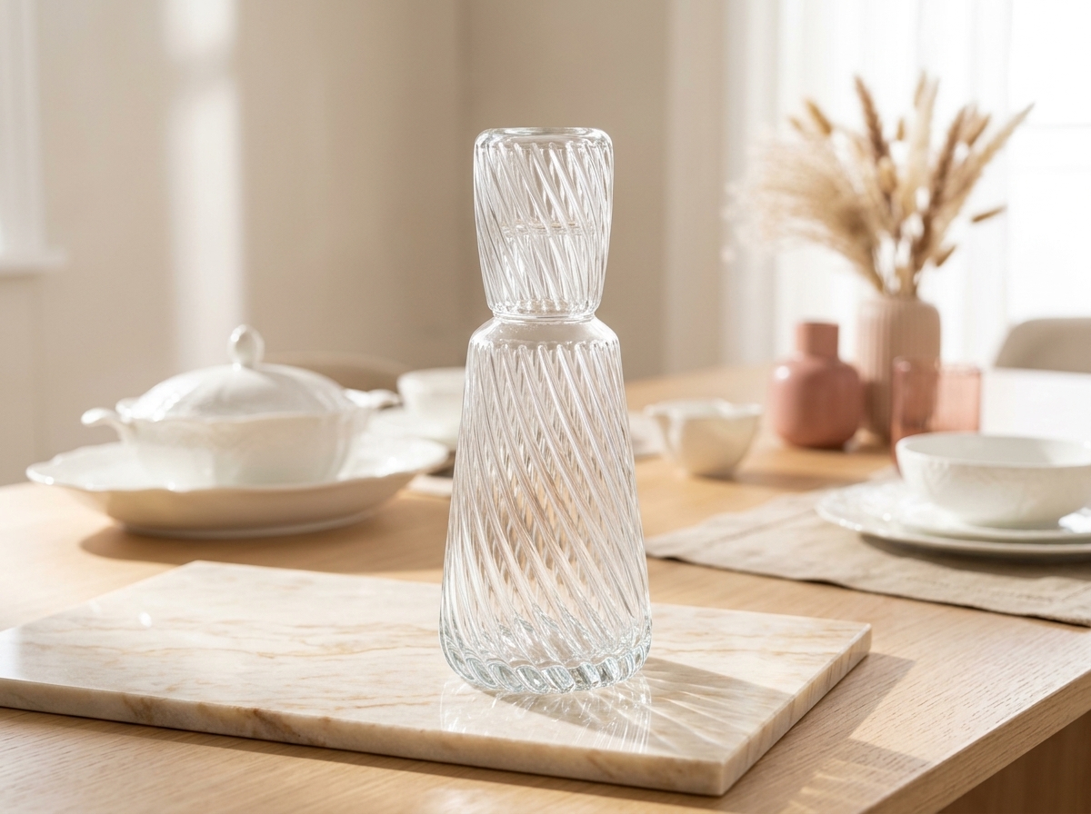 Süslü Home Swirl Carafe & Glass Duo
