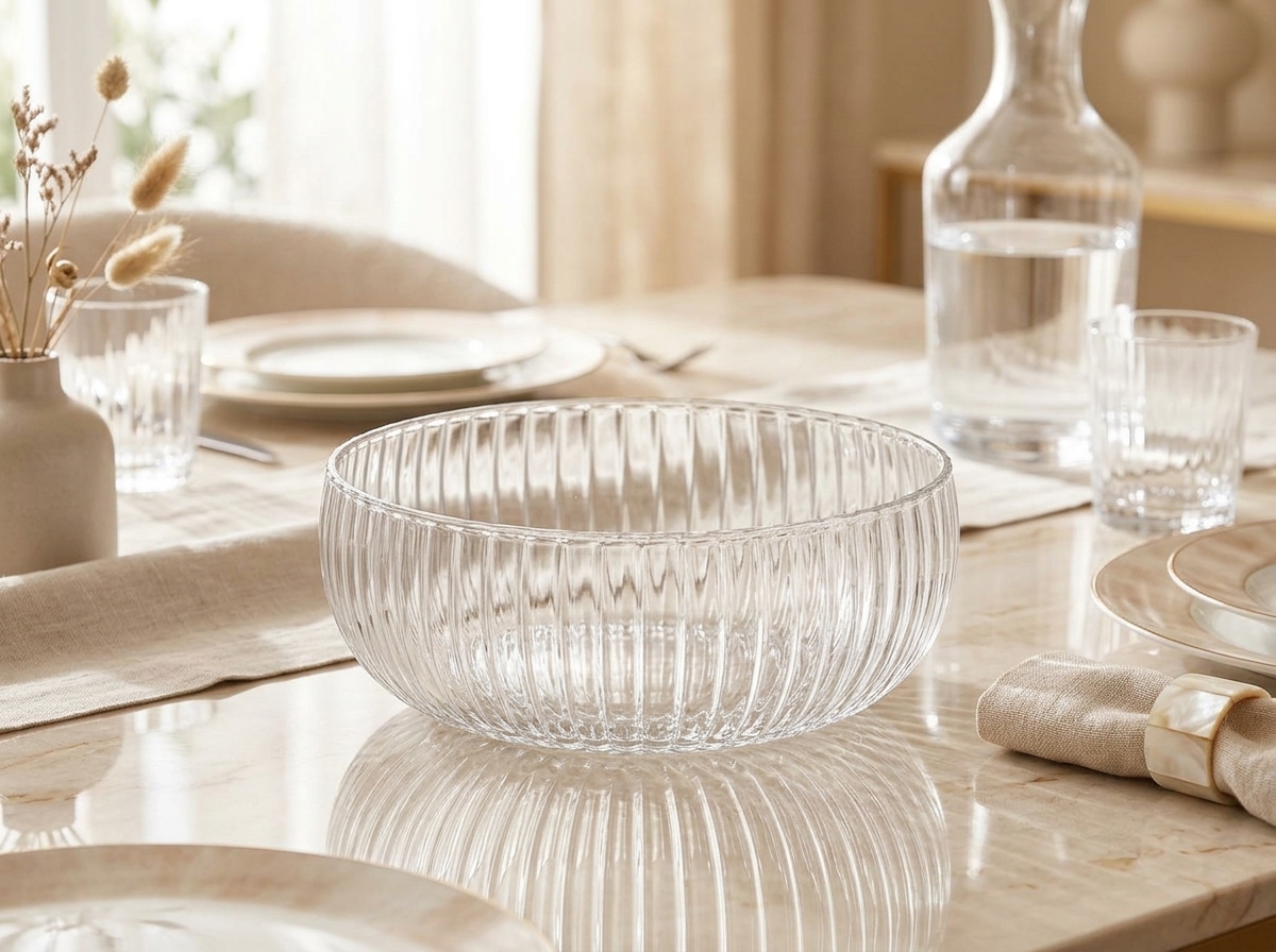 Süslü Home Fluted Dining Salad Bowl