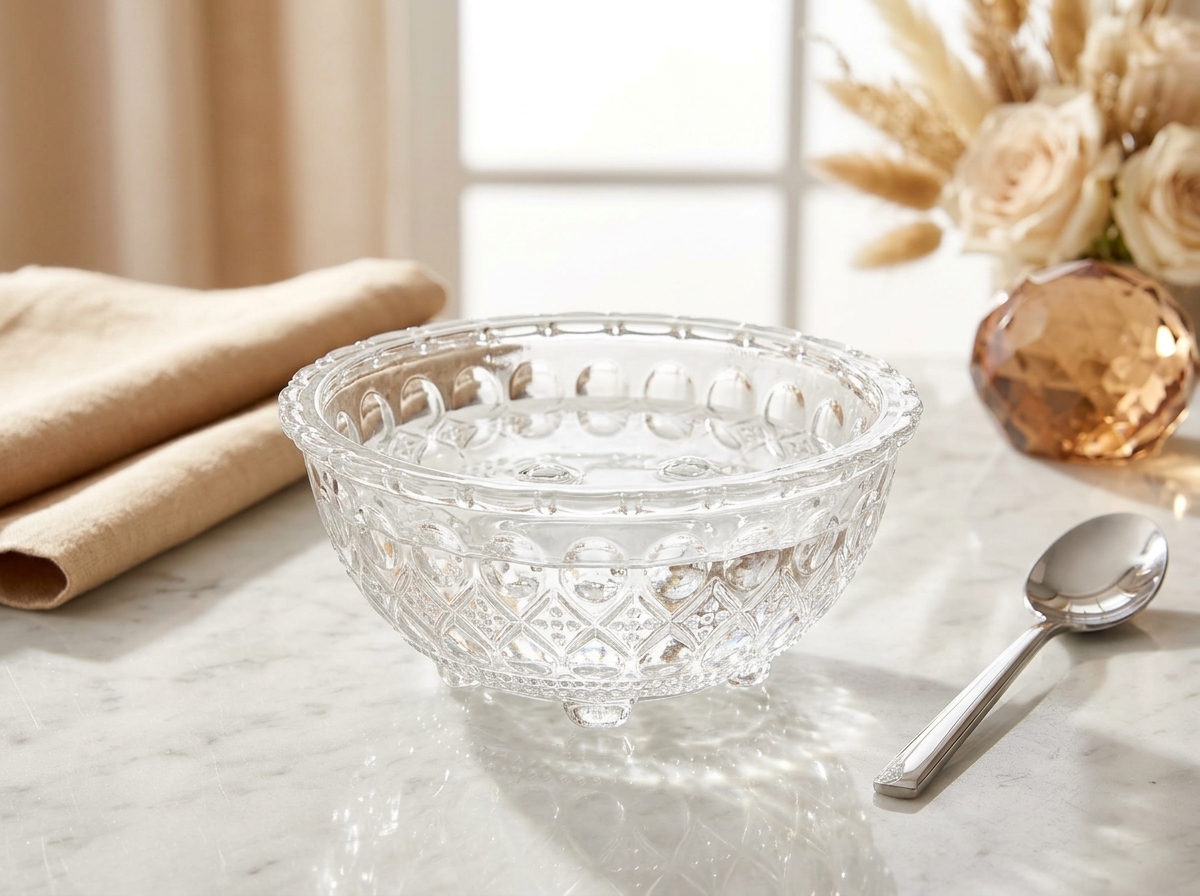 Süslü Home Pearl-Footed Serving Bowl