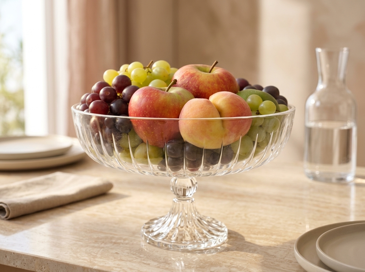 Süslü Home Footed Scalloped Serving Bowl