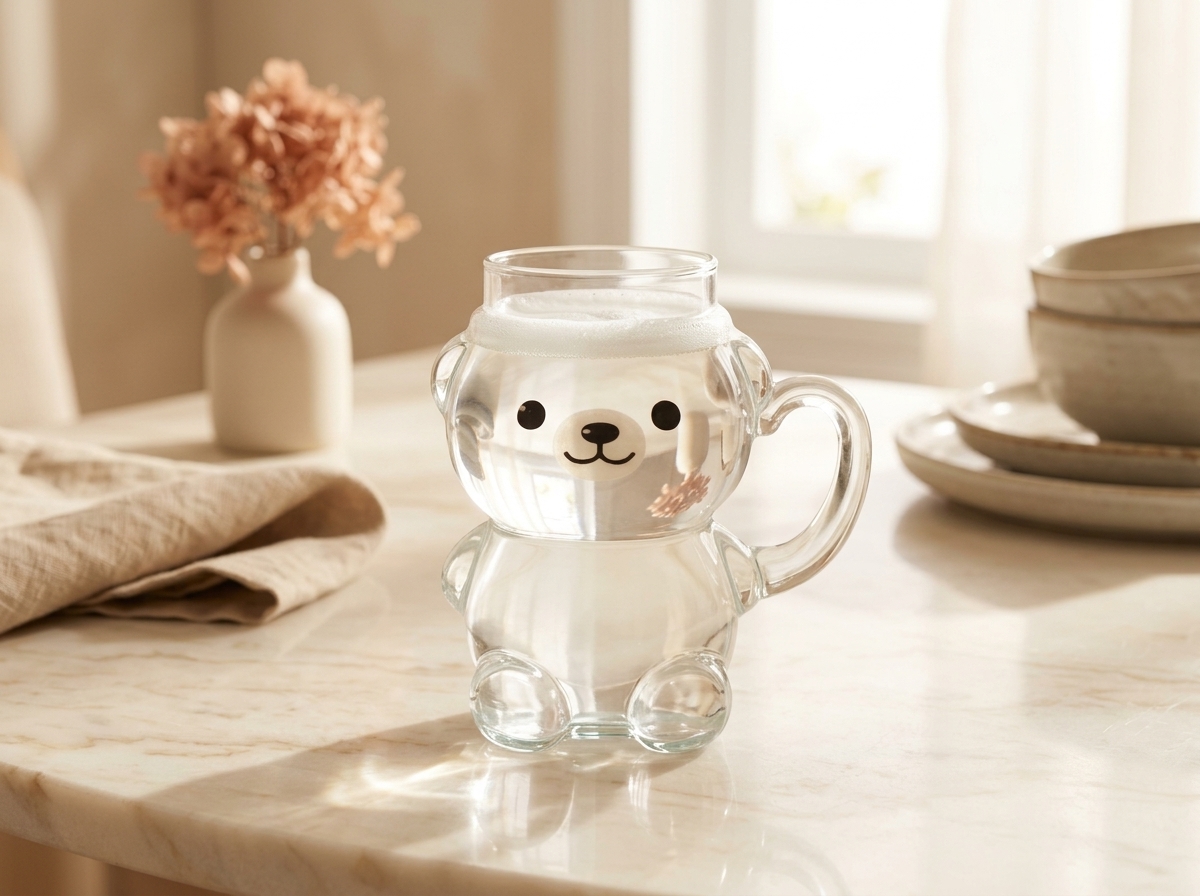 Süslü Home Cute Bear Double-Wall Cup