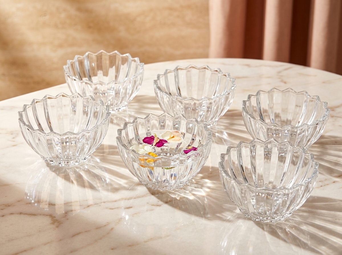 Süslü Home 6-Piece Sunburst Dessert Dish Set